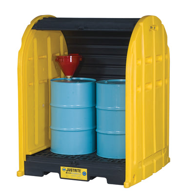 Justrite EcoPolyBlend 2-DrumShed